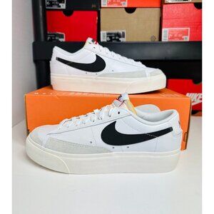 8.5 Womens Nike Blazer Low Platform DJ0292-101 White Casual Shoes Sneakers